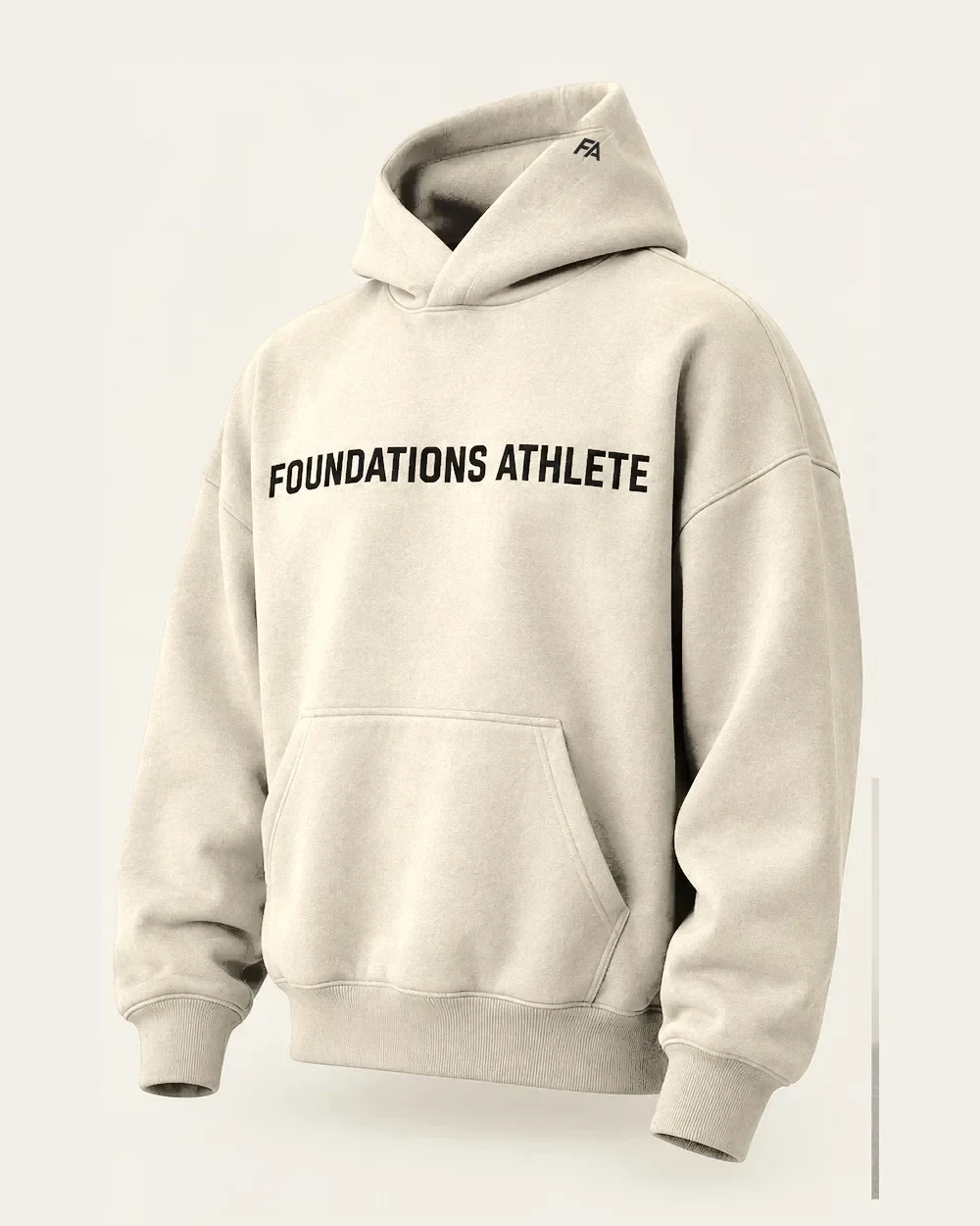 FA Hoodie in Sand, heavyweight hoodie