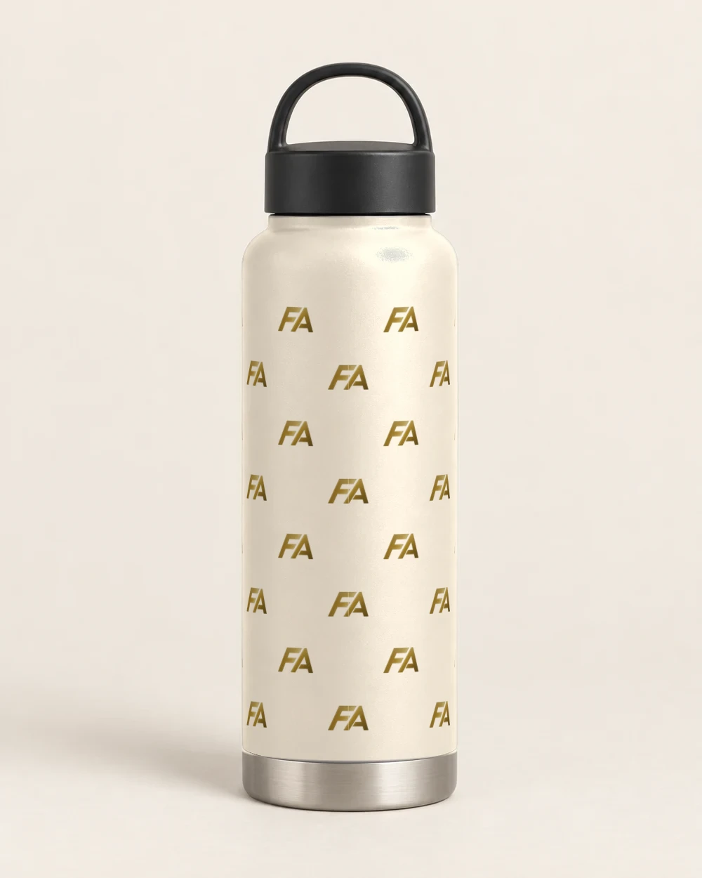 FA Water Bottle in Sand, insulated water bottle