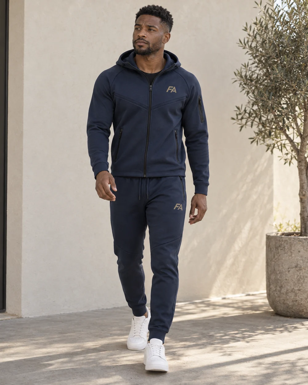 FA Tech in Navy, worn by a model