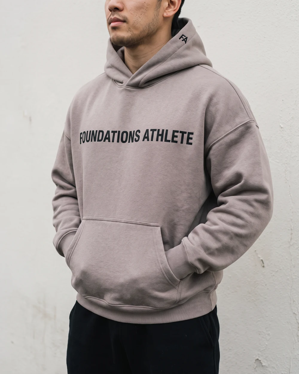 FA Hoodie in Mica, worn by a model