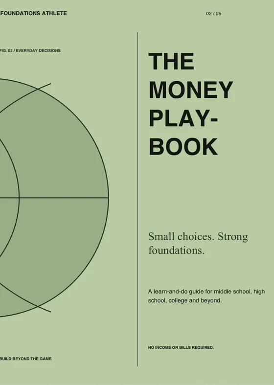 Cover of The Money Playbook, Book 2 of the Foundations Athlete Workbook Series