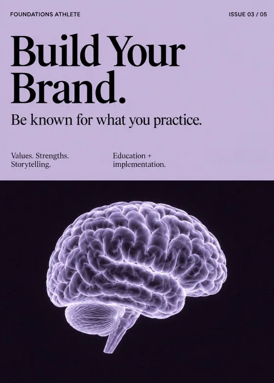 Cover of Build Your Brand, Book 3 of the Foundations Athlete Workbook Series