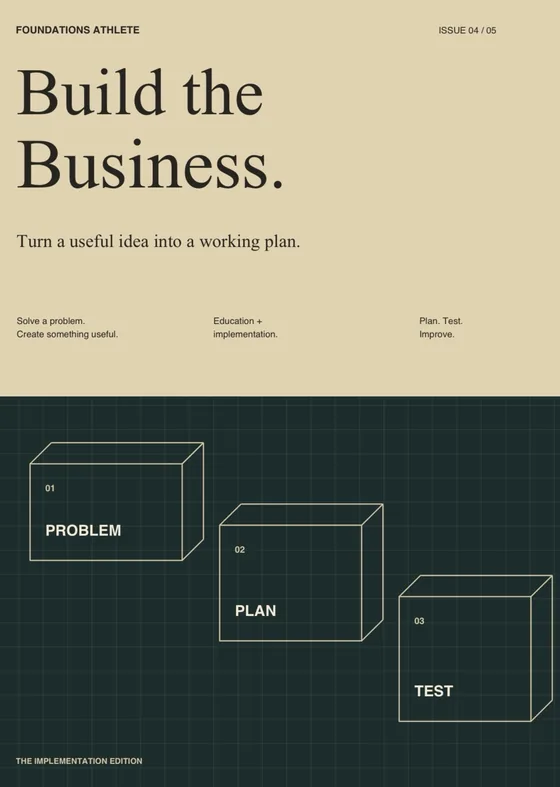 Cover of Build the Business, Book 4 of the Foundations Athlete Workbook Series