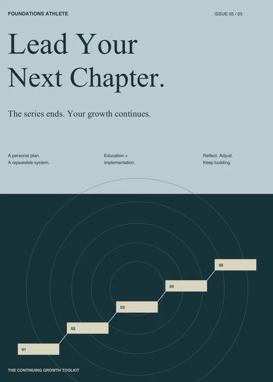 Cover of Lead Your Next Chapter, Book 5 of the Foundations Athlete Workbook Series